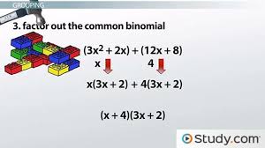 Factoring quadratics by grouping worksheet answers. Factoring By Grouping Steps Verification Examples Algebra Class Video Study Com