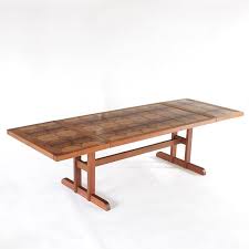 Danish Modern Dining Table Gangso Mobler Teak With Tile Inlay Teak Dining Table Modern Dining Table Modern Dining