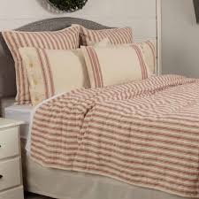Alien athletic stripe duck flags holly houndstooth penguin pin striped sloth sun tiger print turtle bow camera candy cow fleur de lis lemon movie logo narwhal rabbit sheep. Market Place Red Ticking Stripe Quilt Twin Piper Classics