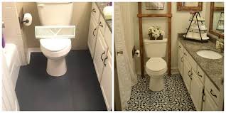 The purple painted lady was impress by the amazing job cindy did! How To Paint Linoleum Floor Diy Painted Bathroom Floor