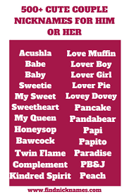 When the honeymoon stage hits, the nicknames for your girlfriend or boyfriend are often longer and cuter—but husbands and wives know that with age, nicknames get shorter (but the love gets sweeter!). Girl Cute Couple Nicknames Novocom Top