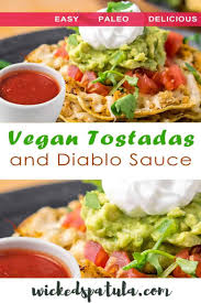 2 7.5 oz cans of adobo peppers. Vegan Tostadas With Mushrooms Guacamole Diablo Sauce Recipe