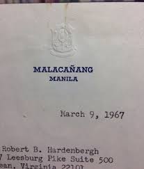 Benguet state university la trinidad, benguet, 2601 philippines. Ferdinand Marcos E Historische Personliche Briefkopf Unterzeichnete Prasident Der Philippinen Ebay