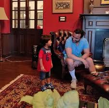 A taller version of saif ali khan is he. Little Taimur Ali Khan Turns Chatterbox With Father Saif Ali Khan See Photo Bollywood News Bollywood Hungama