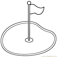 Orange guy standing by his golf clubs. Golf Coloring Page Coloring Home
