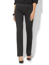 Ny Co 7th Avenue Design Studio Signature Universal Fit Straight Leg Pull On Pant Ponte Knit Petite Pants Dress Yoga Pants Petite Dress Pants