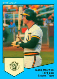 Original 1996 mark mcgwire oakland a's upper deck 'v.j. Mark Mcgwire Tacoma Tigers Baseball Cards Tacoma Upper Deck