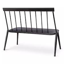 Windsor Metal Stack Patio Bench Black Project 62 Sleek Outdoor Furniture Patio Bench Patio Loveseat