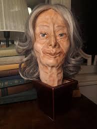 I didn't like yesterday's grandma so I made a new one!😅 (Fimo + make up)