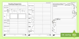 United kingdom and new zealand living comparison. Country Comparison Activities Cfe Social Studies Worksheet