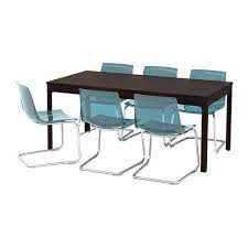 Maybe you would like to learn more about one of these? Ekedalen Tobias Table And 6 Chairs Dark Brown Blue Ikea Table Table And Chair Sets Ikea