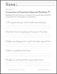 Comparative And Superlative Adjectives Worksheet 4 Adjective Worksheet Superlative Adjectives Adjectives