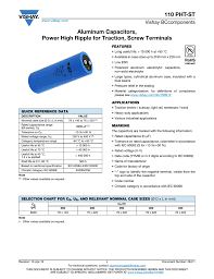 110 Pht St Aluminum Capacitors Power High Ripple For