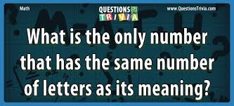 I am an odd number. Math Trivia Questions And Quizzes Questionstrivia