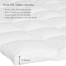 Twin Mattress Topper Down Alternative Duov Home Plush Pillow Top Mattress Cover Hypoallergenic 2 Thick Overfilled Fluffy Mattress Covers Firm Pillows Mattress