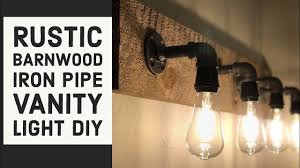 Floating vanity with wood cedar sink. Make A Rustic Wood Iron Pipe Vanity Light Diy Youtube