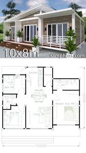 Home Design Plan 10x8m 3 Bedrooms With Interior Design Samphoas Plansearch Architecture House Home Design Plan Home Design Plans