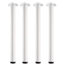 Hettich 2 3 8 In Adjustable 28 In White Steel Table Leg Set Of 4 9265591 The Home Depot In 2020 Table Legs Steel Table Steel Table Legs