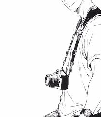 Aesthetic Black And White Boy Drawings Boy Manga And Camera Image With Images Girl Cartoon Characters Camera Drawing Manga Pictures