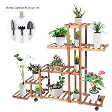 Cocoarm Plant Stand Flower Pots Holder Pine Wooden Rack M Https Www Amazon Com Dp B07mxgncyh Ref Cm Sw Plant Shelves Flower Pot Holder House Plants Decor