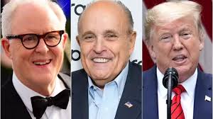 John lithgow is once again getting poetic with his taunting of president donald trump. John Lithgow Taunts Rudy Giuliani Trumpty Dumpty Donald Trump With Book Of Poems