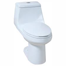Glacier Bay 1 Piece 1 1 Gpf 1 6 Gpf High Efficiency Dual Flush Elongated All In One Toilet In White