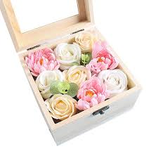 5 out of 5 stars. Small Fresh Wooden Box Soap Flower Gift Box Beautiful Sunflower Rose Soap Flower Set Mother S Day Valentine S Day Gift Pink Rose Gift Box With Light Walmart Com Walmart Com