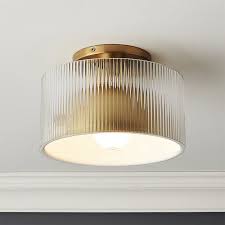 Shop Striae Ribbed Glass Flush Mount Light Ribbed Glass Flush Mount Light Adds Textu Black Flush Mount Light Flush Mount Lighting Pendant Lights Chandeliers
