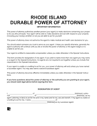 Doing your own ri divorce is easy! Free Rhode Island Ri Durable Power Of Attorney Form Pdf Word