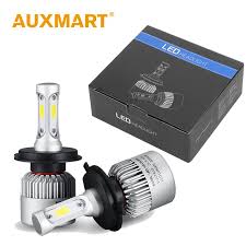Auxmart S2 Car Led Headlight Kit H4 H7 H11 H13 9005 Hb3 9006 Hb4 Cob Led Head Lamp Single High Low Beam For Led Headlights Cars Car Headlight Bulbs Car Lights