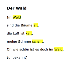 Das könnte aber bei einem anderen gedicht komplett anders sein. Das Reimschema Erkennen Reime Einfach Erklart