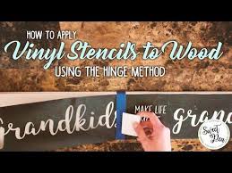How To Seal Vinyl Stencils Paint Wood Signs With Stained Backgrounds Youtube Painted Wood Signs Stencil Wood Wood Signs