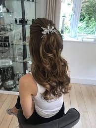 Half Up Half Down Wedding Hairstyles Bridal Hair Long Hair Bridal Hairstyles Botias Accessories Natura Long Hair Styles Long Bridal Hair Down Hairstyles