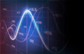 Financial Charts And Graphs Background Line Graph On Screen