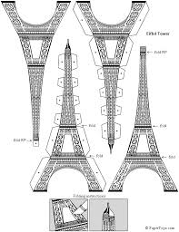 ¡puedes imprimir tu dibujo en blanco y negro o utilizar la fábrica para colorear en línea! Recortables De Edificios Torre Eiffel Dibujos Para Cortar Y Colorear
