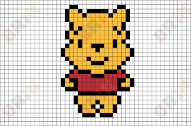 Pooh Pixel Art Pixel Art Pattern Pixel Art Pixel Art Grid