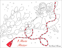 These walking ant puppets are sure to delight kids and inspire lots of imaginative play. Nicole S Free Coloring Pages 1 Martie Martisor Desen De Colorat Spring Coloring Page