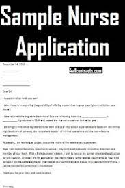 Sample Nurse Application Letter | Car insurance and Sample contracts