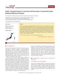 In malaysia, public transportation has been growing steadily especially in kuala lumpur (dahalan, munira, 2015 andrahim &ghani, 2006). Pdf Public Transport System In Local City And Rural Area Comparative Study Between Malaysia And Japan