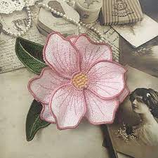 Machine Embroidery Design Magnolia Flower Brooch Hairpin Etsy In 2021 Embroidery Designs Machine Embroidery Designs Machine Embroidery