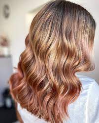 Shades Of Peach And Copper Long Hair Styles Color Hair Styles