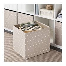 Drona Box Beige Dotted 13x15x13 Ikea Ikea Storage Kallax Shelf