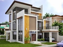 Menggunakan warna cream menjadikan rumah terlihat elegan. 100 Model Rumah Minimalis 2 Lantai Modern Inspiratif