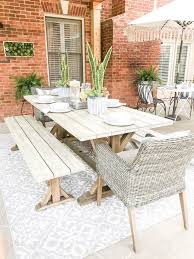 My Outdoor Eating Area Reveal Bless This Nest My Outdoor Eating Area Re Pottery Barn Outdoor Furniture Clearance Outdoor Furniture Outdoor Dining Table Decor