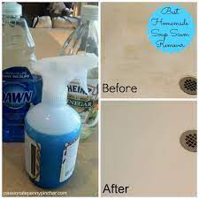 30 Day Cleaning Challenge Day 2 The Bathrooms Homemade Soap Scum Remover Passionate Penny Pincher Cleaning Carpet Cleaner Homemade Diy Soap Scum Remover