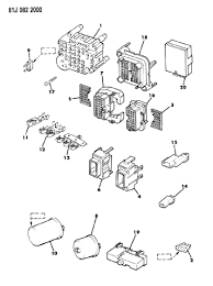 The diagram is surrounded by a alphanumeric loaction grid. Fuse Panel 1986 Jeep Cherokee
