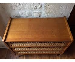 Commode Vintage Annee 50 Bois Et Rotin Selency Commode Vintage Commode Vintage