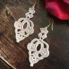 Crochet Elegant Earrings Shell Crochet Earrings Crochet Earring Dangle And Drop Shell Crochet Earrings Crochet Earrings Gift In 2020 Crochet Earrings Pattern Crochet Jewelry Patterns Crochet Earrings