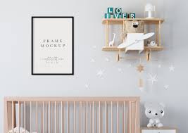 Download Frame Mockup 407 Baby Room Frame Mockup Nursery Wall Art Display Children S Room Crella PSD Mockup Templates