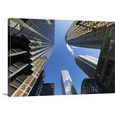Greatbigcanvas Financial District Buildings On Bay Street Toronto Ontario Canada By Peter Mintz Canvas Wall Art 2342988 24 36x24 The Home Depot Abstract Canvas Painting Canvas Wall Art Abstract Canvas